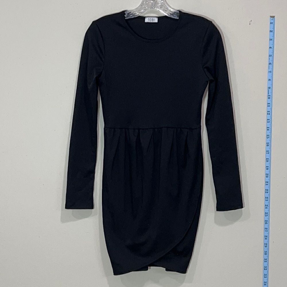 TOBI Black Long Sleeve Party Dress. Size Small